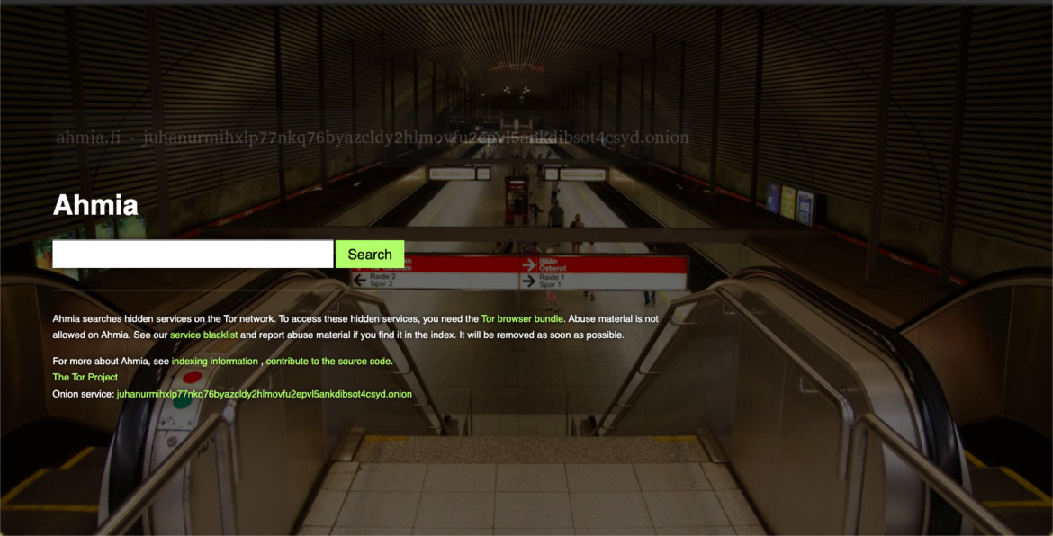 Ahmia Dark Web Search Engine