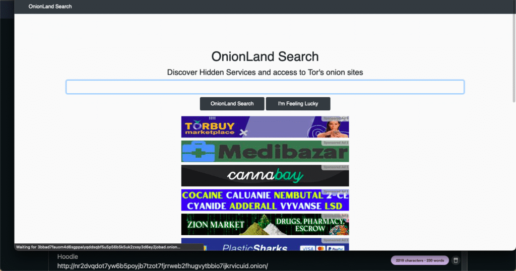 OnionLand Search